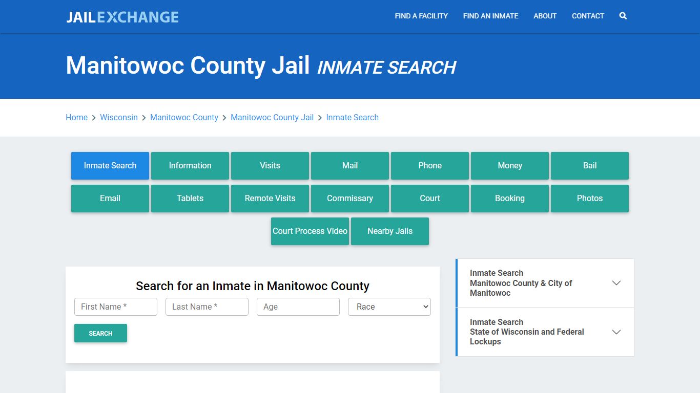 Manitowoc County Jail, WI Inmate Search: Roster & Mugshots