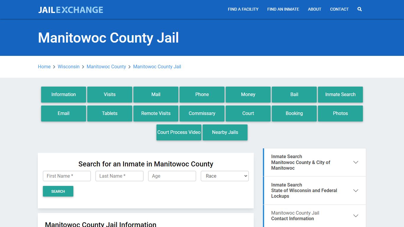 Manitowoc County Jail Roster Lookup, WI, Inmate Search